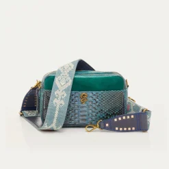 Cheap Claris Virot Lily Bag Blue Lagoon Python
