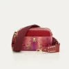 New Claris Virot Lily Bag Pink Burgundy Python