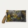 Cheap Claris Virot Lou Clutch Green Valley Python
