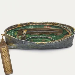 Cheap Claris Virot Lou Clutch Green Valley Python