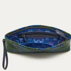 Best Claris Virot Lou Clutch Green Blue Water Lily Python