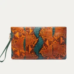 Store Claris Virot Lou Clutch Kingfisher Python