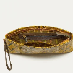 Fashion Claris Virot Lou Clutch Yellow Imperial Samurai Python
