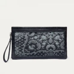 Best Sale Claris Virot Lou Clutch Jeans Cashmere Leather
