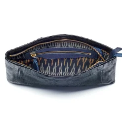 Store Claris Virot Lou Clutch Black Python