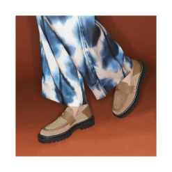 Store Claris Virot Mia Mocassins Grege Olive Leather