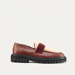 Cheap Claris Virot Mia Mocassins Cuirs Ecorce Et Peau Lainee Creme