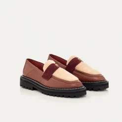 Cheap Claris Virot Mia Mocassins Cuirs Ecorce Et Peau Lainee Creme