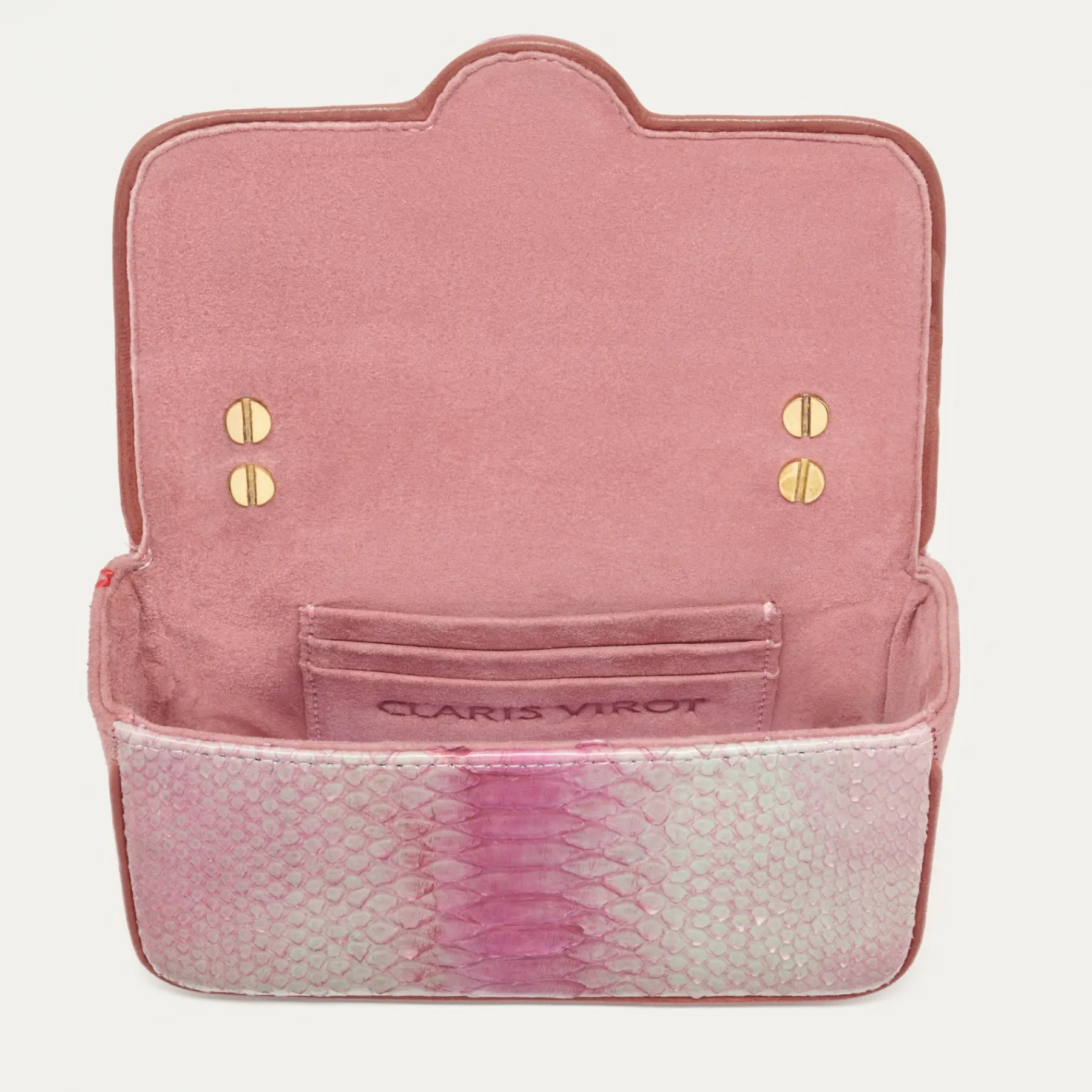Best Sale Claris Virot Mini Ava Bag Burgundy Python