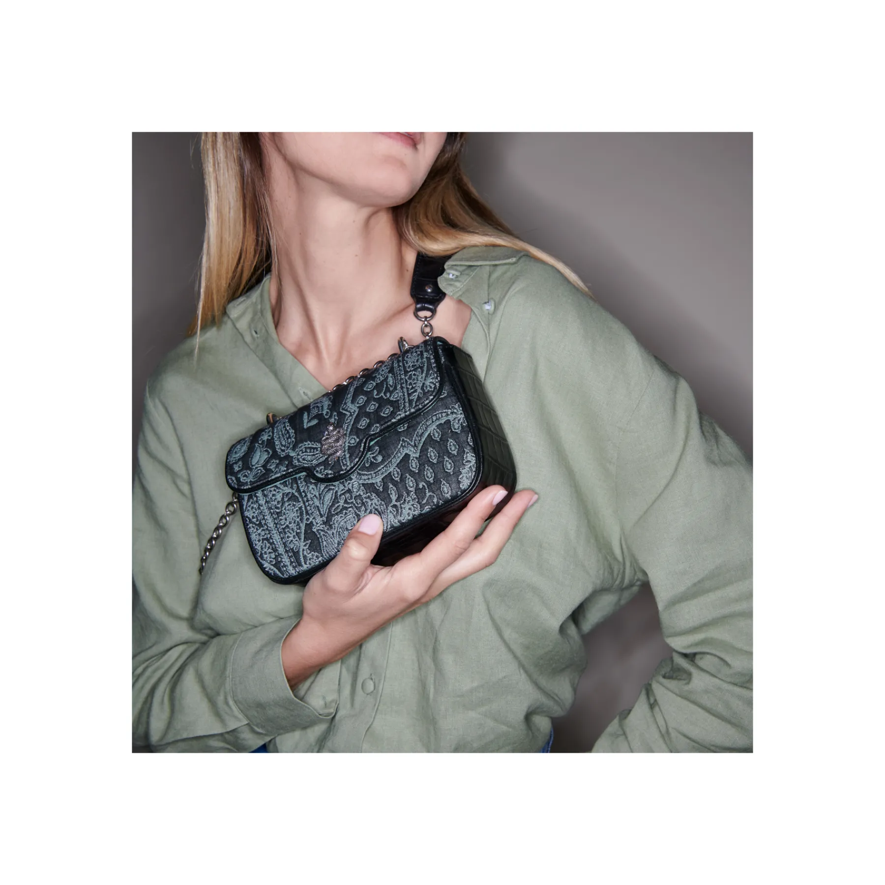 Online Claris Virot Mini Ava Bag Jeans Cashmere Leather