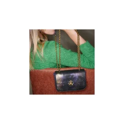 Discount Claris Virot Mini Ava Bag Carbon Python