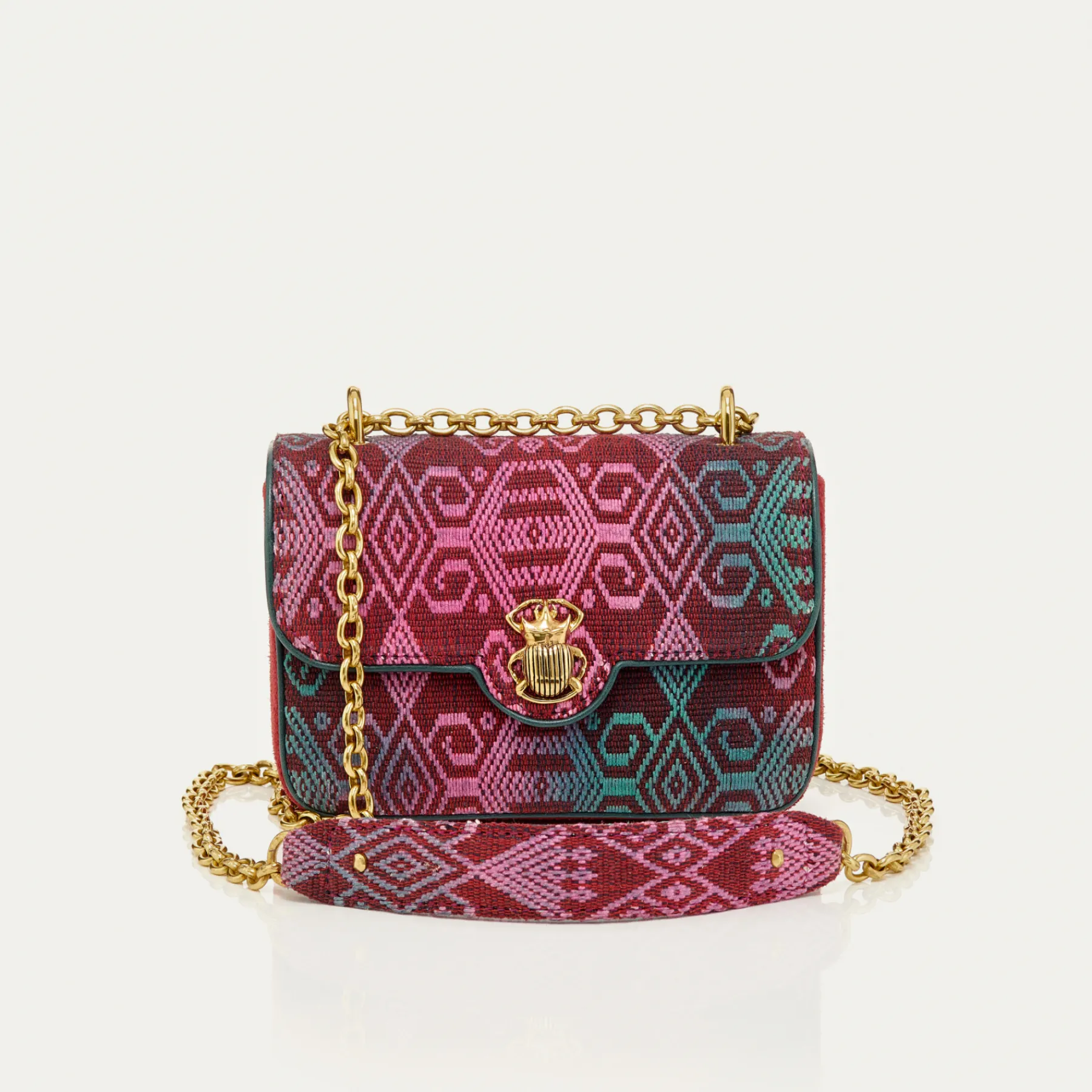 Sale Claris Virot Mini Ava Bag Timor Fabric Tie Dye Green And Pink