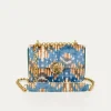 Best Sale Claris Virot Mini Ava Bag Blue Snowflake Silk Velvet