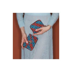 Flash Sale Claris Virot Mini Bob Wallet Braided Tricolor Leathers