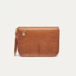 Clearance Claris Virot Mini Bob Wallet Bark Lizard