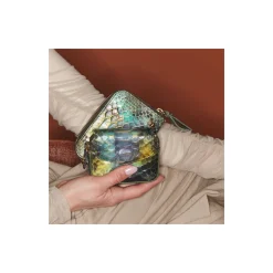 Outlet Claris Virot Mini Bob Wallet Green Valley Python