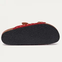 Best Sale Claris Virot Odette Sandals Burgundy Python And Suede