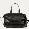 New Claris Virot Roger Travel Bag L Black Python