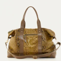 Cheap Claris Virot Roger Travel Bag L Kaki Python