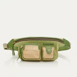 Best Sale Claris Virot Romeo Bag Sesame Beige Embossed Croco