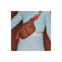 Cheap Claris Virot Romeo Bag Moka Lizard And Orange Leather