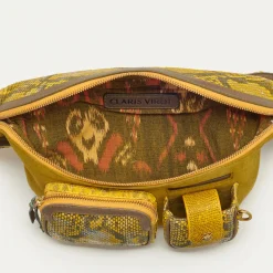Shop Claris Virot Romeo Bag Yellow Imperial Samurai Python