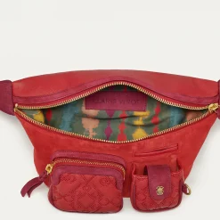 Shop Claris Virot Romeo Bag Vermilion Leather And Suede