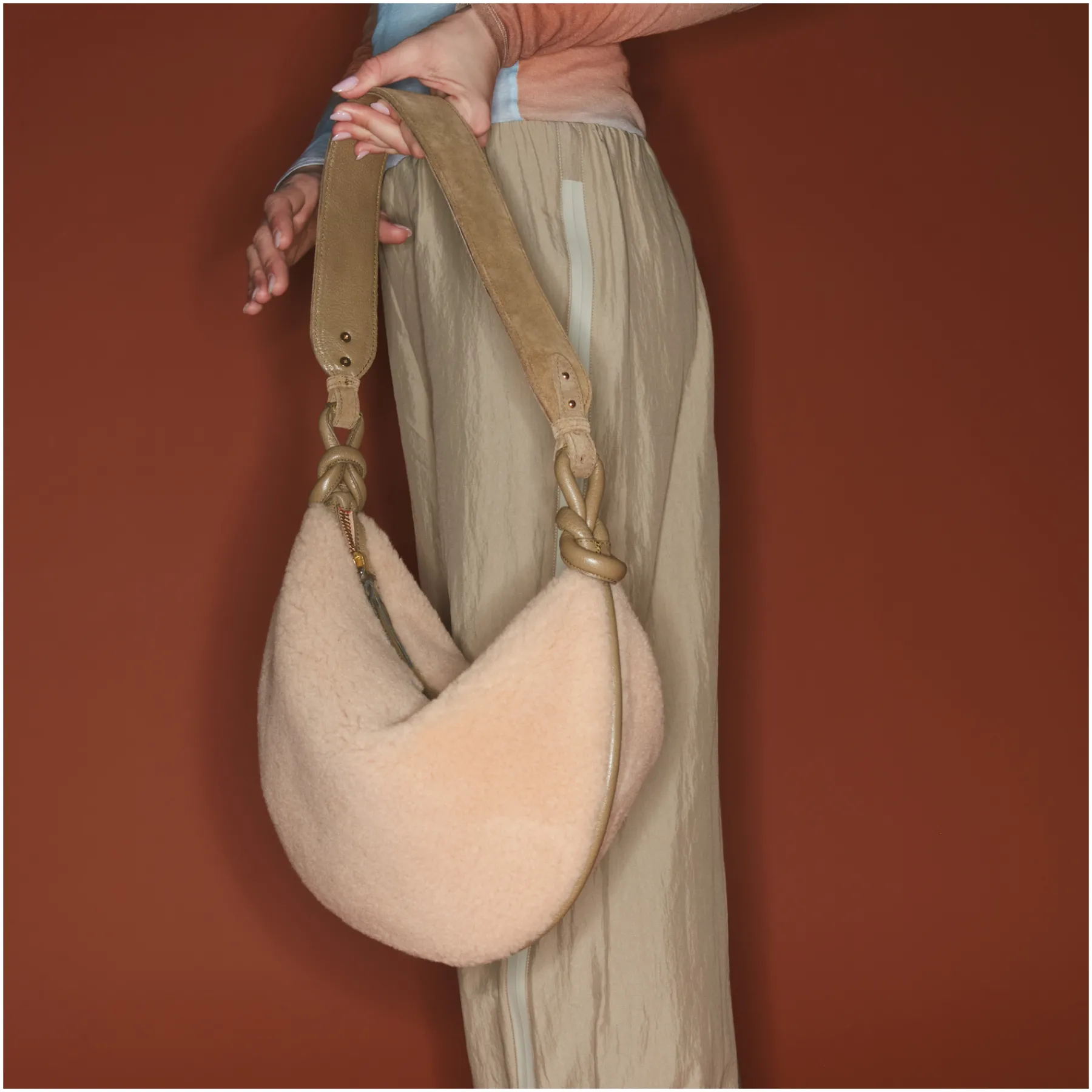 Online Claris Virot Sac Chris Cream Shearling