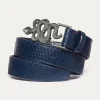 Clearance Claris Virot Snake Belt Navy Python
