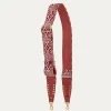 Sale Claris Virot Strap Burgundy Sumba Fabric And Leather