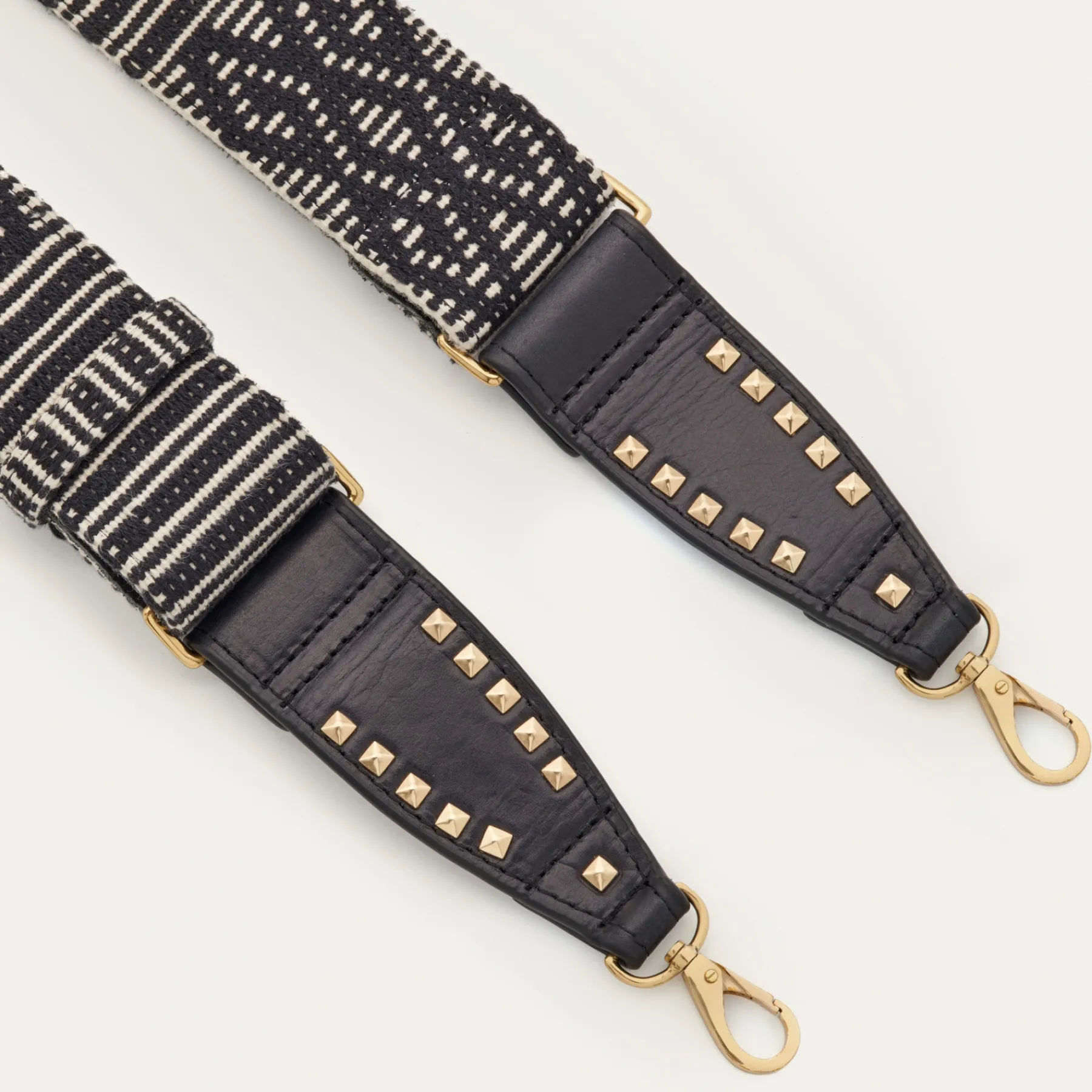 Flash Sale Claris Virot Strap Noir Sumba Fabric And Leather