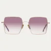 Outlet Claris Virot Sunglasses Burgundy Sumba
