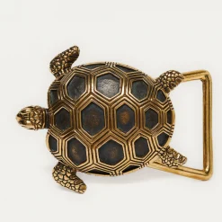 Best Sale Claris Virot Turtle Belt Green Orange Python