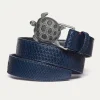Shop Claris Virot Turtle Belt Navy Python