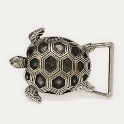 Shop Claris Virot Turtle Belt Navy Python