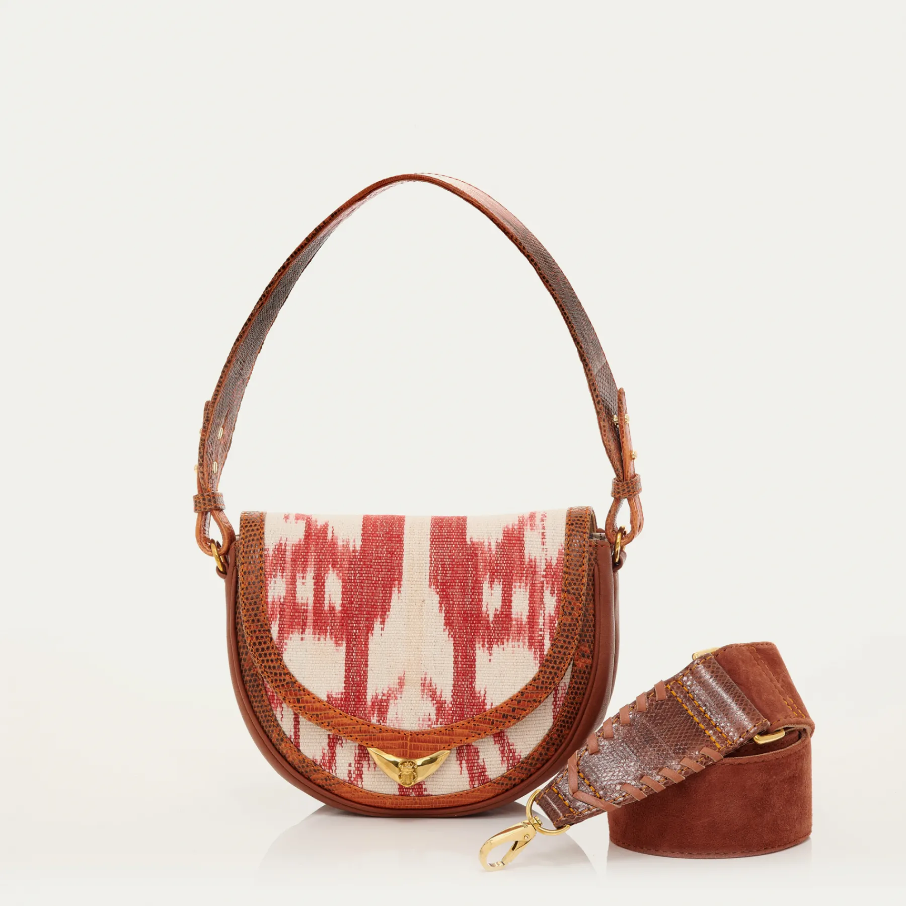 Best Sale Claris Virot Victoria Bag Red Dragon Timor Fabric
