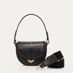 Cheap Claris Virot Victoria Bag Black Python