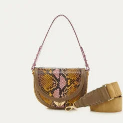 Cheap Claris Virot Victoria Bag Stone Hand Painted Python