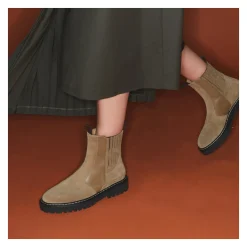 Online Claris Virot Ziggy Boots Olive And Grege Leather