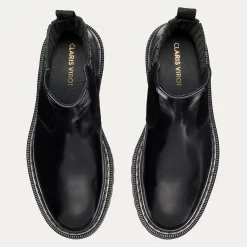 Shop Claris Virot Ziggy Boots Black Leather And Suede